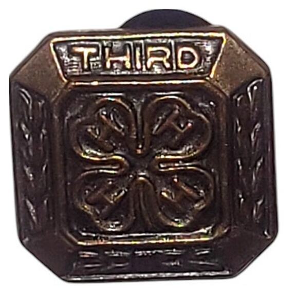 7 4-H Pins:  2-2nd , 3rd, 4th, 5th Sterling, 10K Clover & Junior Leadership Pin - Picture 5 of 13